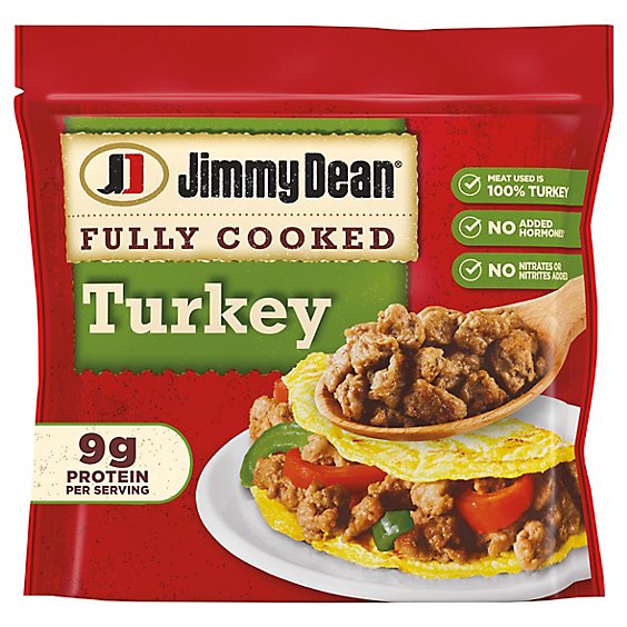 Jimmy Dean Fully Cooked Turkey Sausage Crumbles - 9.6 Oz