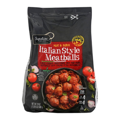 Signature Select Meatballs Italian Style - 24 Oz - ACME Markets