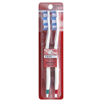 Signature Care Toothbrush Angle Grip With Bi Level Bristles Medium - 4 Count