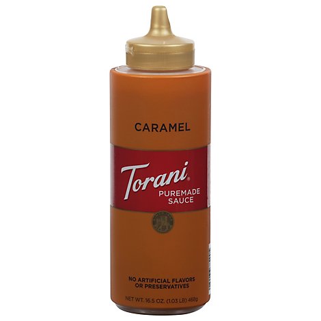 Torani Sauce Authentic Coffeehouse Flavor Caramel - 16.5 Oz