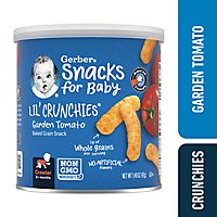 Gerber Lil Crunchies Garden Tomato Puffs Snacks for Baby Canister - 1.48 Oz - Image 1