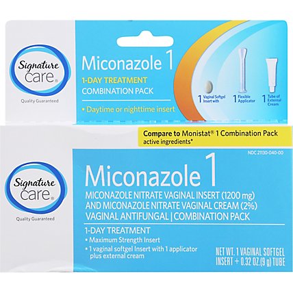 Signature Care Vaginal Antigungal Pack Soft Gel + Cream Miconazole 1 Day Treatment - Each - Image 2