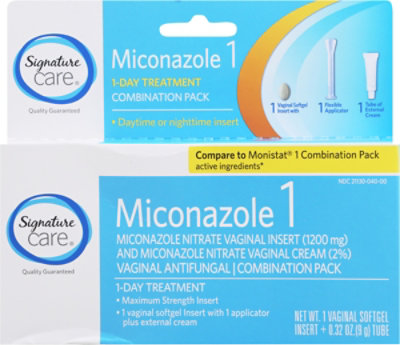 Signature Select/Care Vaginal Antigungal Pack Soft Gel + Cream Miconazole 1 Day Treatment - Each - Image 2