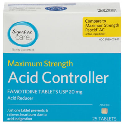 Signature Select/Care Famotidine Acid Reducer Tablets - 25 Count - Image 2