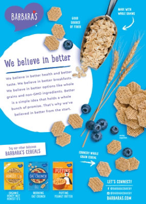 Barbara's Multigrain Spoonfuls Cereal Heart Healthy Non GMO Cereal - 14 Oz - Image 2