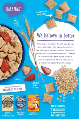 Barbara's Morning Oat Crunch Original Heart Healthy Non GMO Cereal - 14 Oz - Image 2