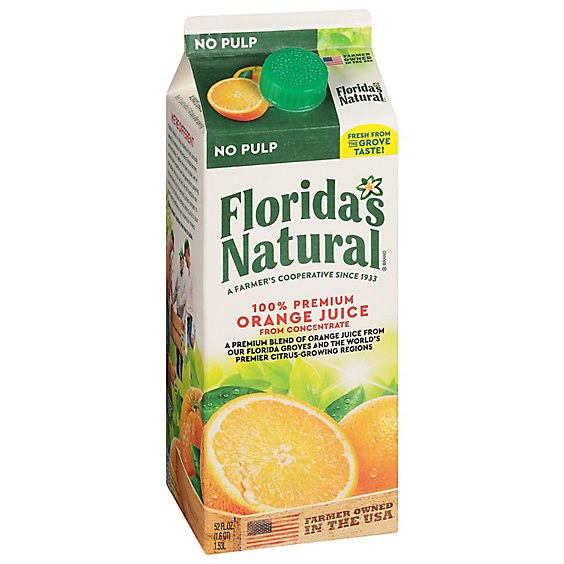 Florida's Natural Orange Juice No Pulp Chilled - 52 Fl. Oz.