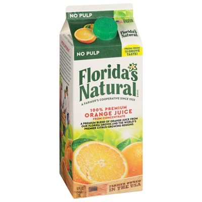 Florida's Natural Orange Juice No Pulp Chilled - 52 Fl. Oz.