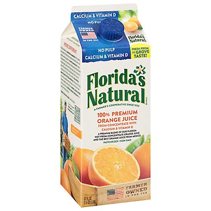 Florida's Natural Orange Juice No Pulp with Calcium & Vitamin D Chilled - 52 Fl. Oz. - Image 2