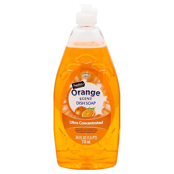 Signature SELECT Dishwashing Liquid & Hand Soap Ultra Concentrated Orange Scent - 24 Fl. Oz.