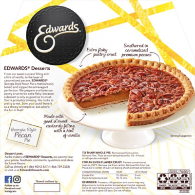 EDWARDS Pie Pecan Georgia Box Frozen - 32 Oz - Image 6