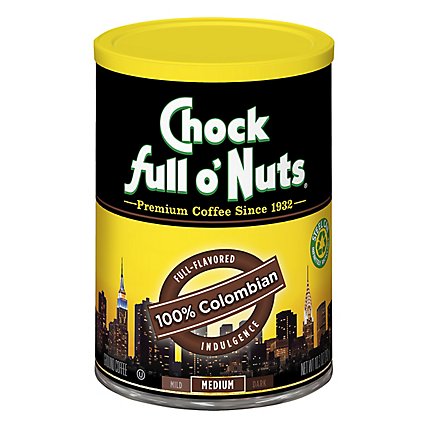 Chock full o Nuts Coffee Ground Colombian - 10.3 Oz - Image 1