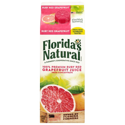 Florida's Natural Ruby Red Grapefruit Juice 100% Chilled - 52 Fl. Oz.