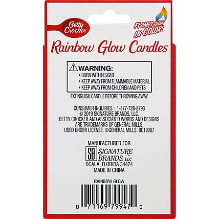Betty Crocker Candles Rainbow Glow - 12 Count - Image 4