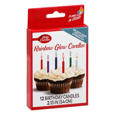 Betty Crocker Candles Rainbow Glow - 12 Count