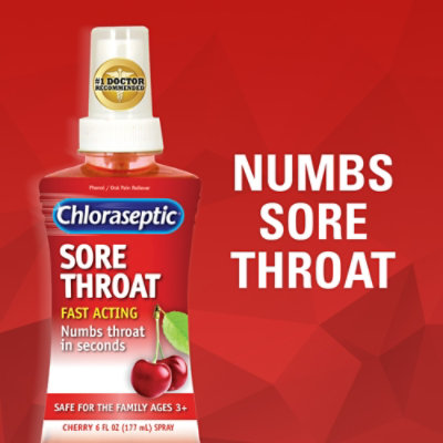 Chloraseptic Cherry Sore Throat Spray - 6 Fl. Oz. - Image 2