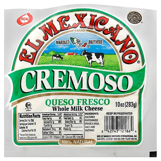 El Mexicano Queso Fresco Cremoso Cheese - 10 Oz