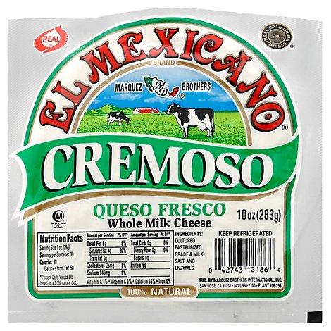 El Mexicano Queso Fresco Cremoso Cheese - 10 Oz