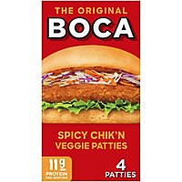 Boca Spicy Vegan Chiken Veggie Patties Box - 4 Count - Image 1