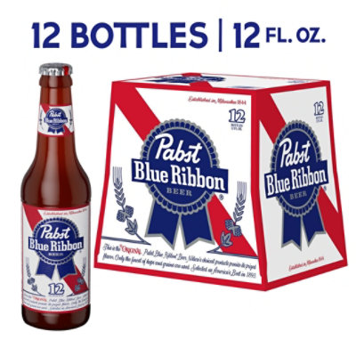 Pabst Blue Ribbon Beer Original Bottle - 12-12 Fl. Oz. - Image 2