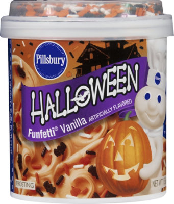 Pillsbury Funfetti Frosting Vanilla Halloween - 15.6 Oz