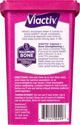 Viactiv Milk Chocolate Calcium Soft Chew - 100 Count - Image 5