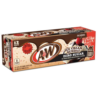A&W Cream Soda Zero Sugar Cans - 12-12 Fl. Oz. - Image 3