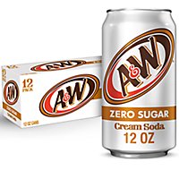 A&W Cream Soda Zero Sugar Cans - 12-12 Fl. Oz. - Image 1