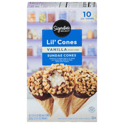 Signature SELECT Ice Cream Sundae Cones Mini Vanilla - 10-2.25 Fl. Oz. - Image 3