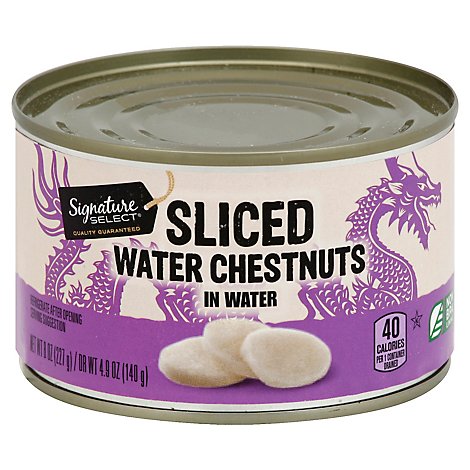  Signature SELECT Water Chestnuts Sliced - 8 Oz 