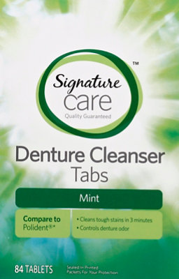 Signature Select/Care Denture Cleanser Tabs Mint - 84 Count - Image 2