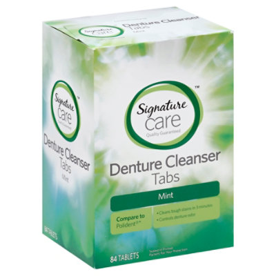 Signature Select/Care Denture Cleanser Tabs Mint - 84 Count - Image 1