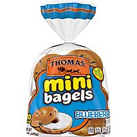 Thomas Bagels Mini Blueberry Pre Sliced 10 Count - 15 Oz - Image 1