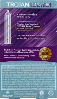 Trojan Ultra Thin Premium Lubricated Condoms - 12 Count - Image 4