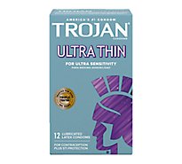 Trojan Ultra Thin Sensitivity Lubricated Condom - 12 Count
