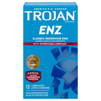 Trojan Enz Armor Spermicidal Lubricated Condoms