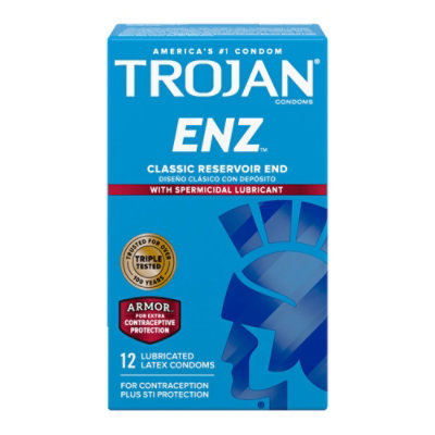 Trojan Enz Armor Spermicidal Lubricated Condoms