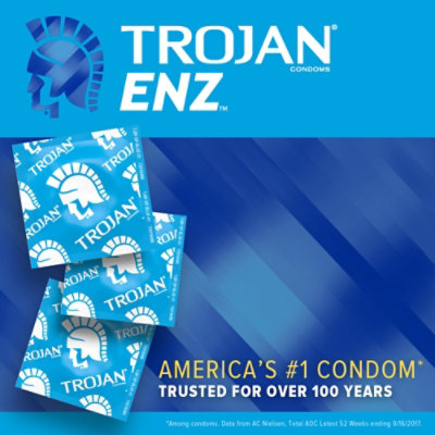 Trojan Enz Armor Spermicidal Lubricated Condoms - 12 Count - Image 3