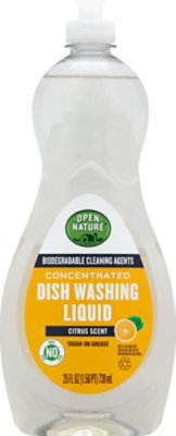 Open Nature Dishwashing Liquid Concentrated Citrus Bottle - 25 Fl. Oz. - Image 2