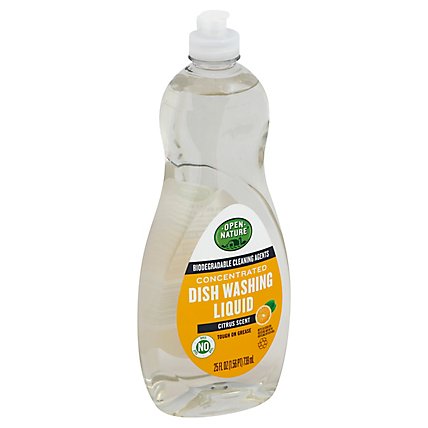 Open Nature Dishwashing Liquid Concentrated Citrus Bottle - 25 Fl. Oz. - Image 1