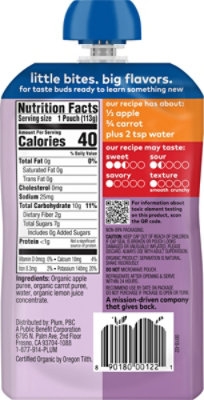 Plum Organics Baby Food Stage 2 Apple & Carrot - 4 Oz - Image 5