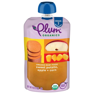 Plum Organics Baby Food Stage 2 Sweet Potato Corn & Apple - 4.22 Oz - Image 3