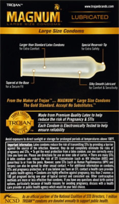 Trojan Magnum Large Size Lubricated Condoms - 12 Count - Image 4