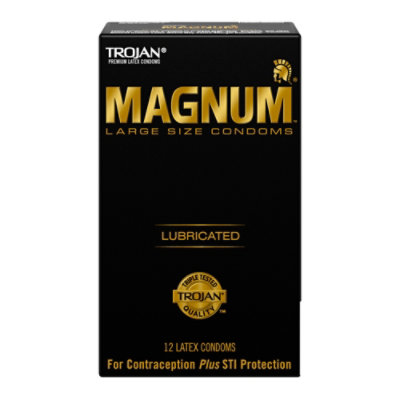 Trojan Magnum Large Size Lubricated Condoms - 12 Count - Image 2