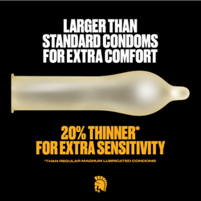 Trojan Magnum Large Size Lubricated Condoms - 12 Count - Image 2