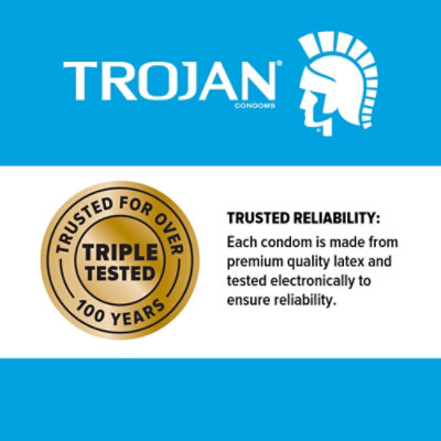 Trojan Condom Sensitivity Ultra Thin Spermicidal - 12 Count - Image 4