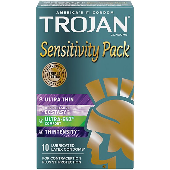 Trojan Sensitivity Variety Pack Lubricated Condoms - 10 Count