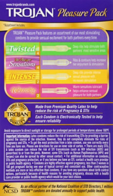 Trojan Pleasure Variety Pack Lubricated Condoms - 12 Count - Image 4