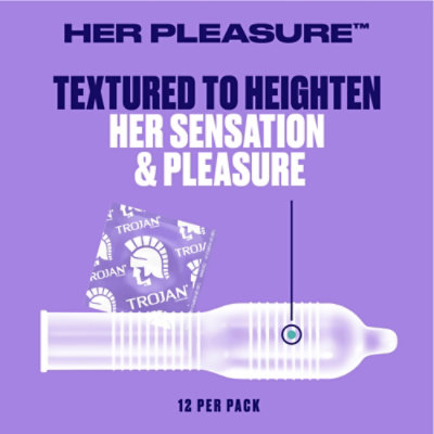 Trojan Pleasure Variety Pack Lubricated Condoms - 12 Count - Image 3