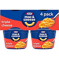 Kraft Triple Cheese Macaroni & Cheese Easy Microwavable Dinner Cups - 4-2.05 Oz - Image 4